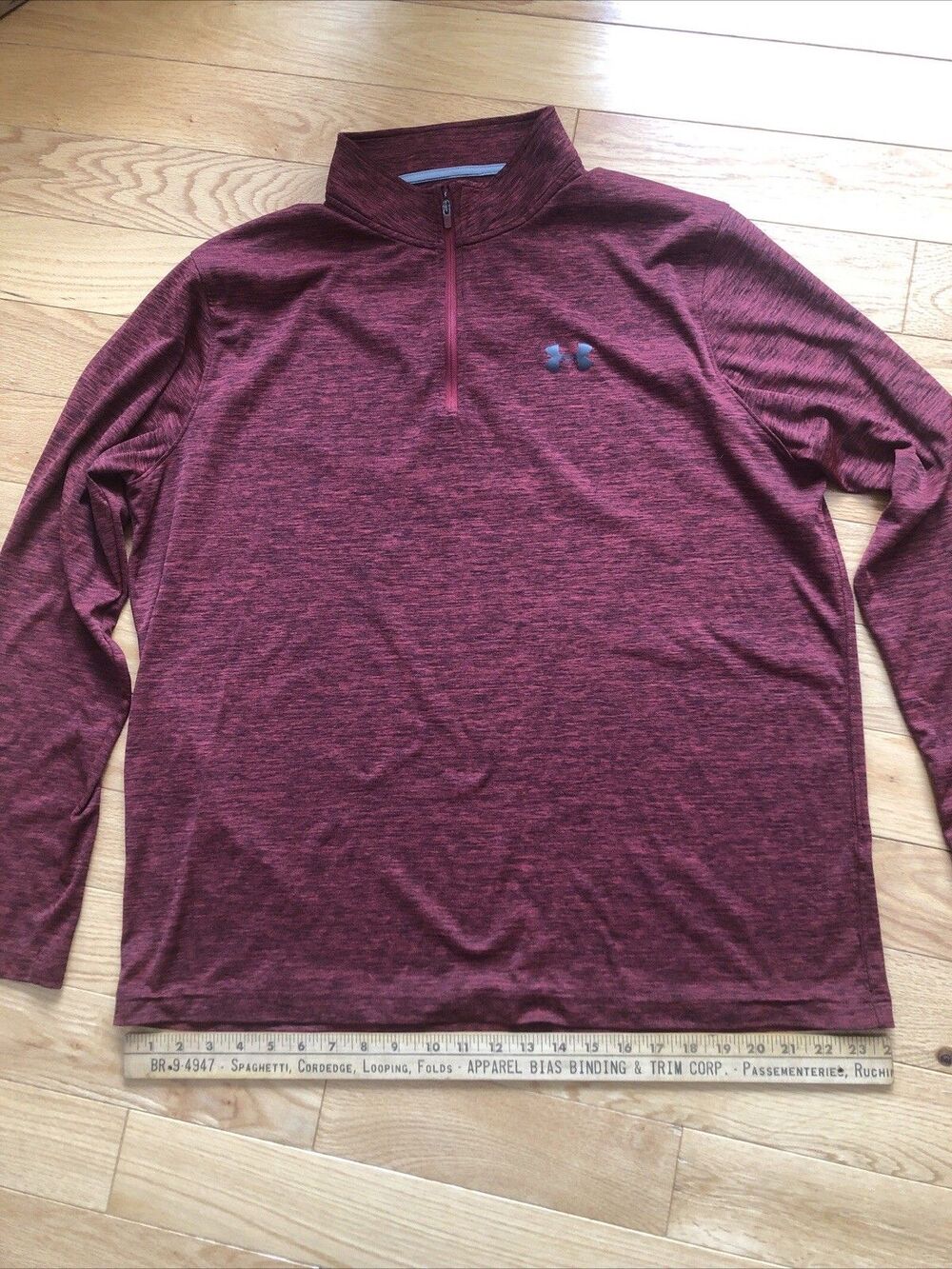 Under Armour Golf Cold Gear 1/4 zip Burgundy Size 2XL Excellent Condition